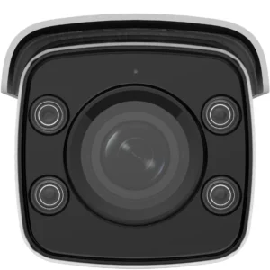 Cámara de Red Bullet Fija de 8 MP con ColorVu, Luz Estroboscópica y Alarma Sonora integrada