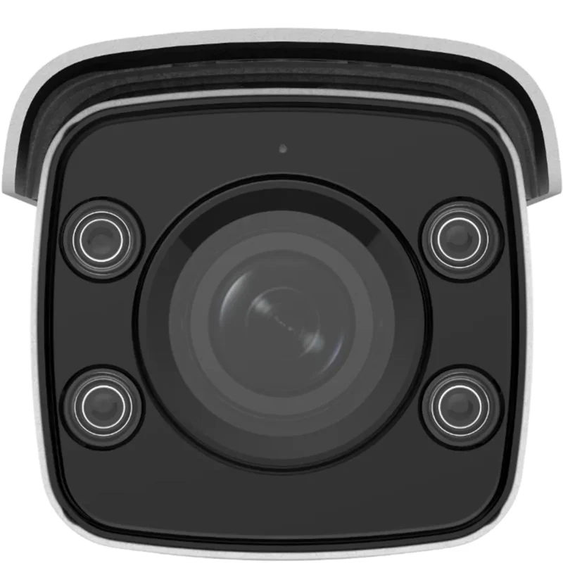 Cámara de Red Bullet Fija de 8 MP con ColorVu, Luz Estroboscópica y Alarma Sonora integrada